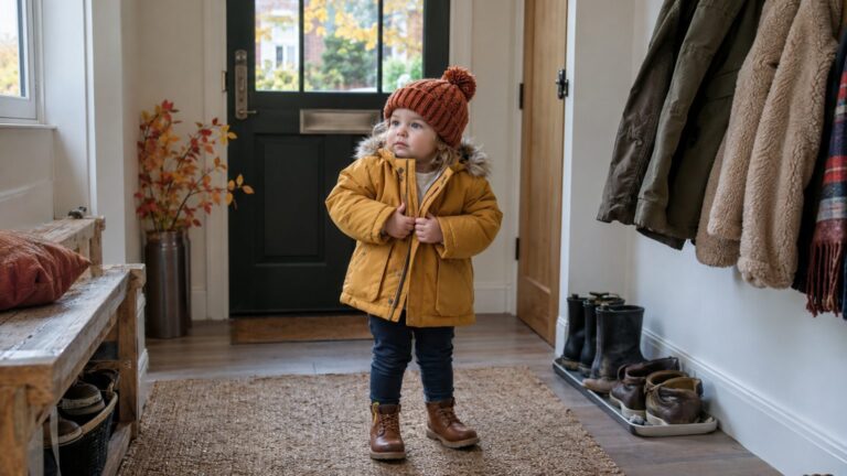 Enfant de 2 ans qui refuse de mettre son manteau : pourquoi et 7 astuces qui marchent