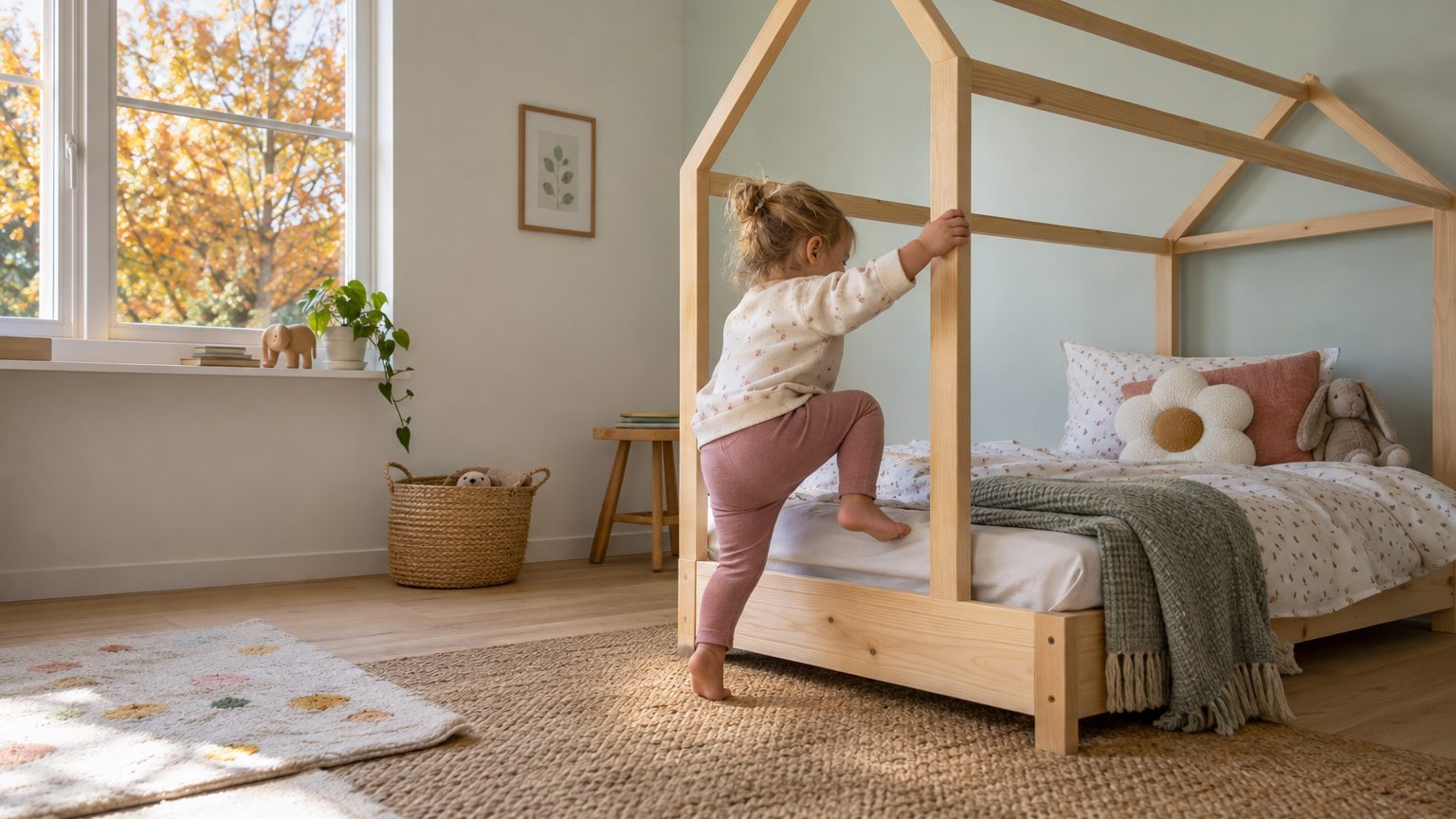 Lit cabane Montessori : à partir de quel âge et comment bien le installer